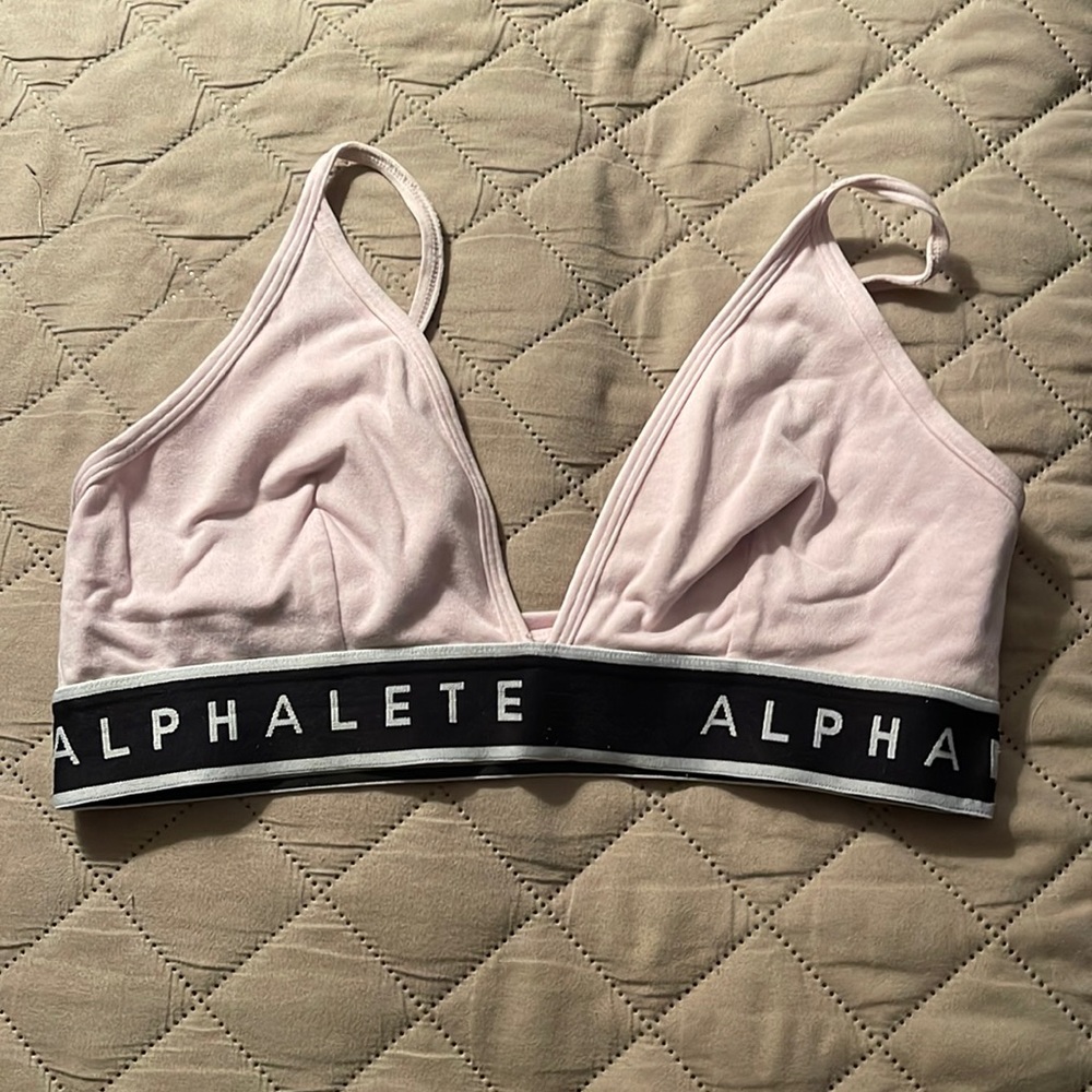 Medium alphalete bralette pink